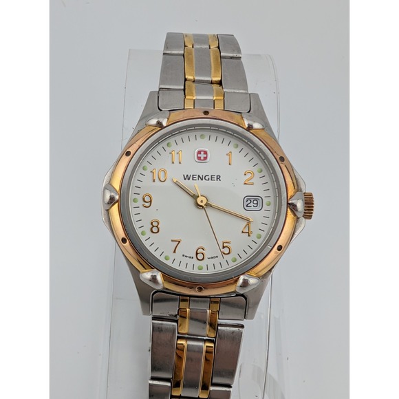 Wenger Swiss Army Watch Women 30mm Case Two Tone 6.75" Band 7060X- New Battery - Picture 1 of 8